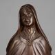 Large Holy Maria Statue in Bronze Painted Plaster, Belgium, 1930s
