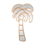 Large rattan palm mirror