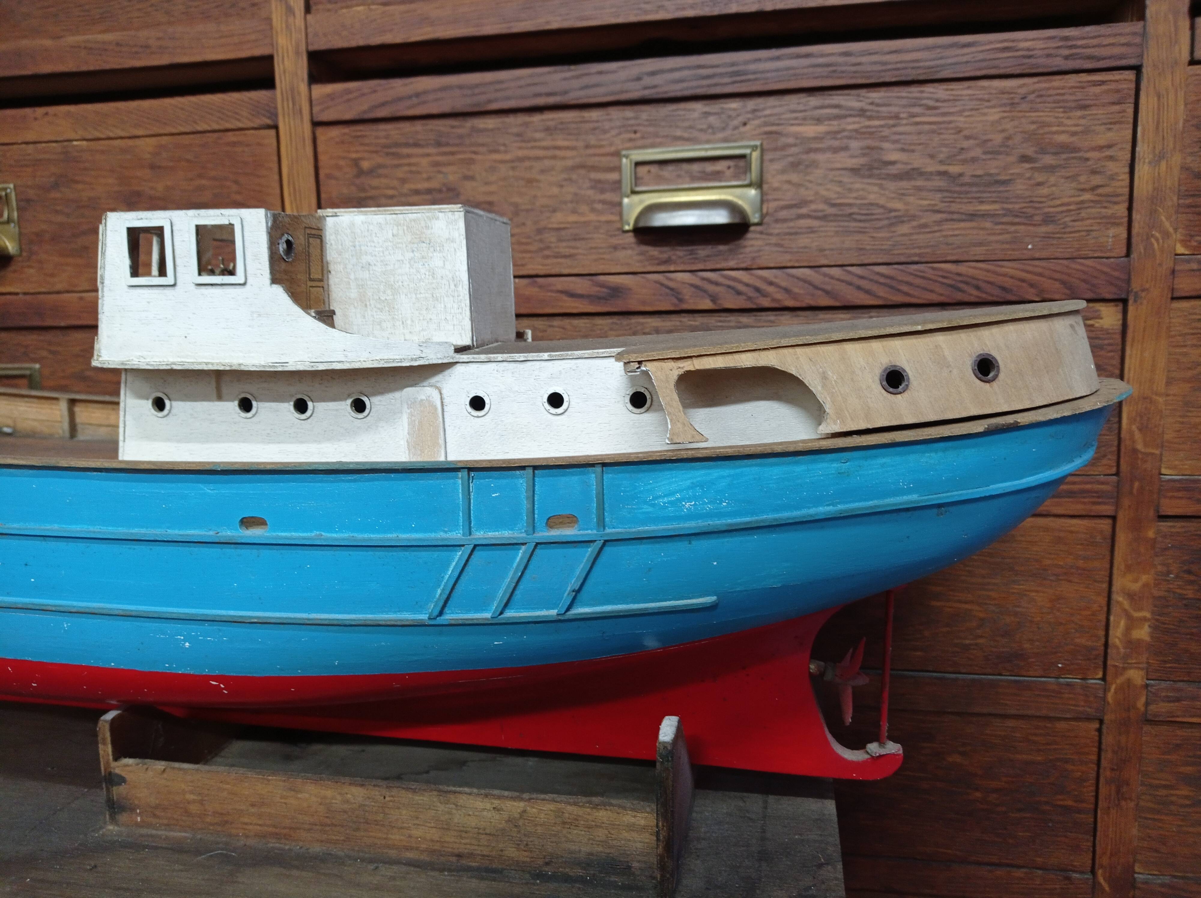 Model of a fishing boat