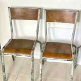 Set of 4 vintage school chairs