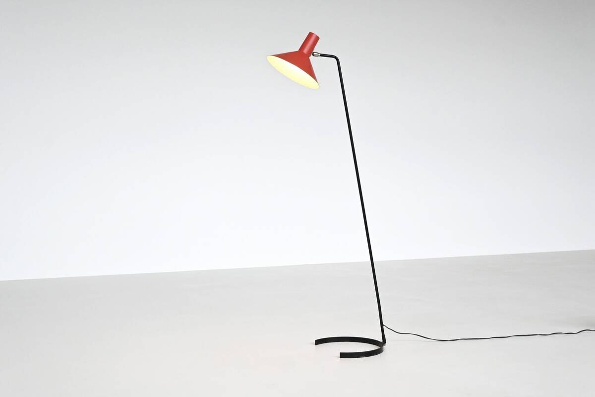 J.J.M. Hoogervorst model 8025 floor lamp Anvia The Netherlands 1957