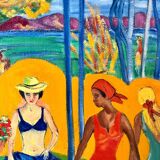 Tahiti landscape on panel