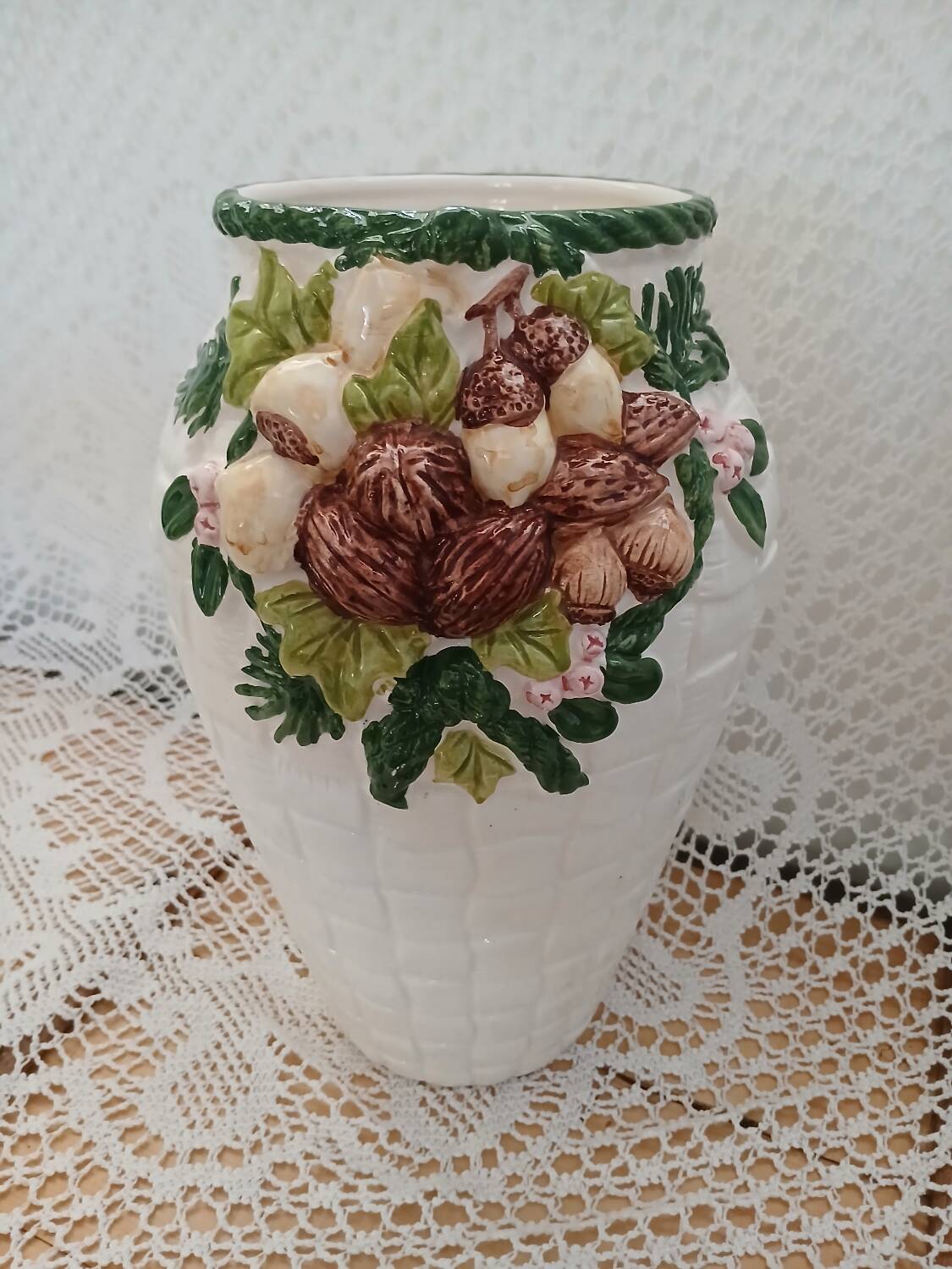 Antique Barbotine Vase