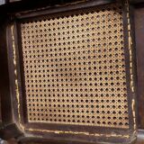 Solid carved walnut stool, early 1900s
