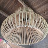 Natural rattan pendant light
