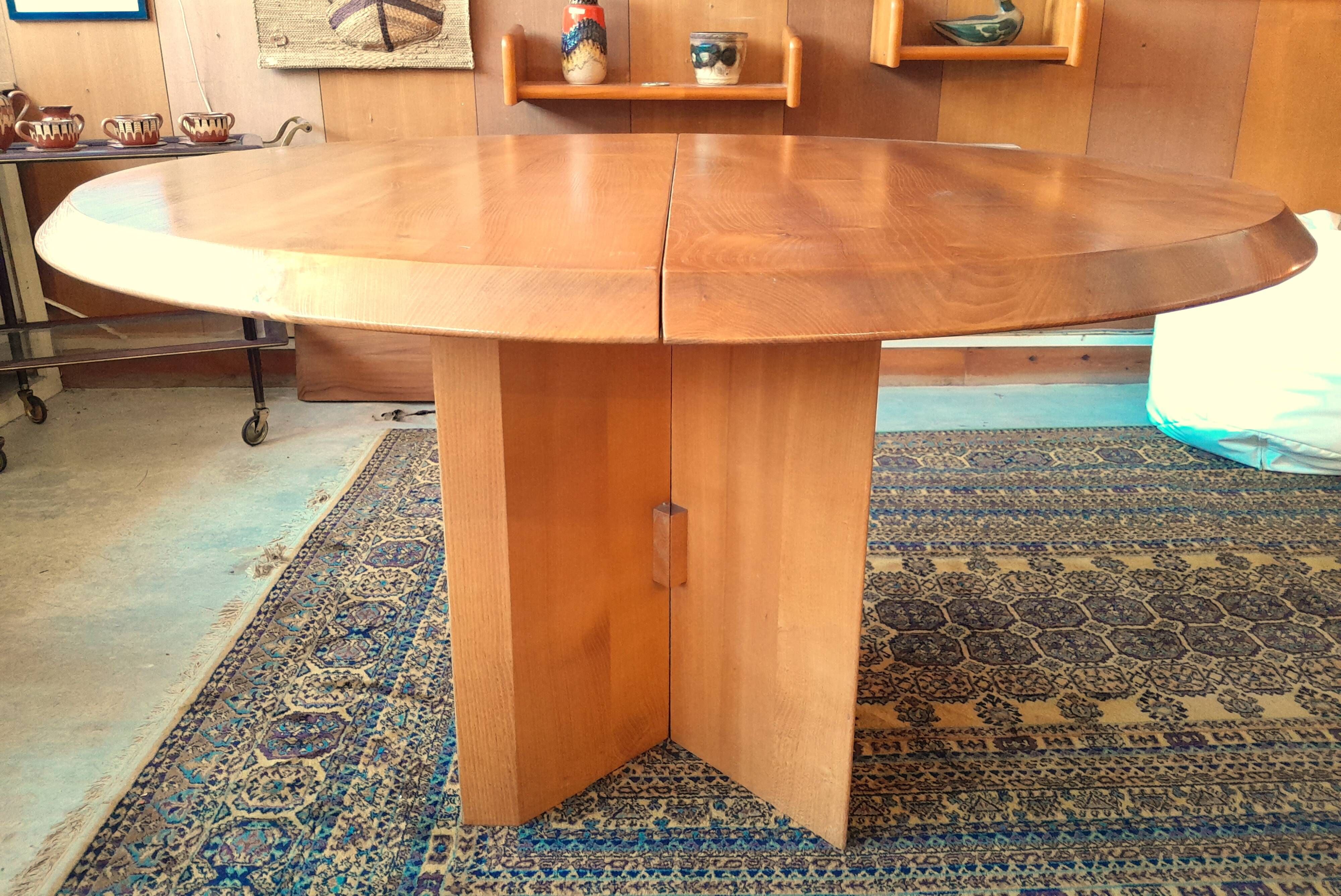 Table & chaises orme Gorgoni pour Roche & Bobois 1970s