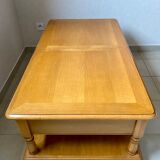 Solid oak coffee table