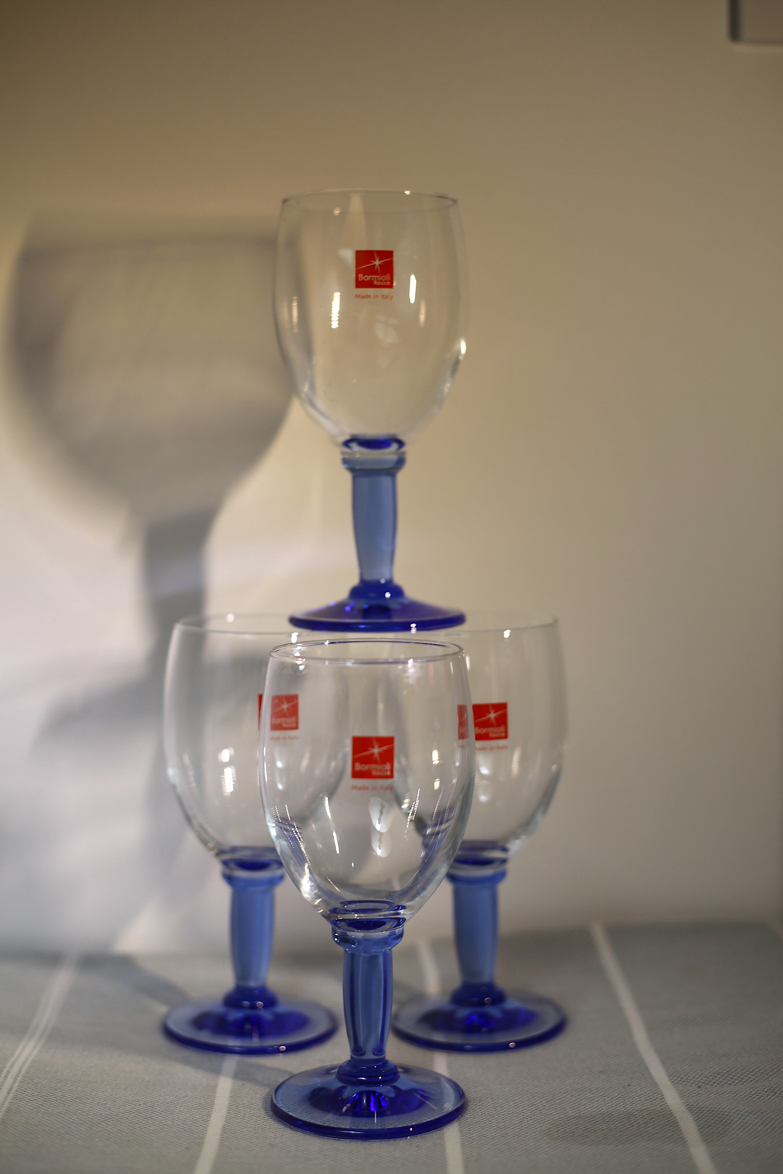 Blue-footed glasses "Made in Italy" Bormiolli Rocco