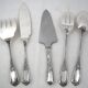 Ercuis Louis XV floral 5-piece service, ragout, fish, cake silver-plated metal