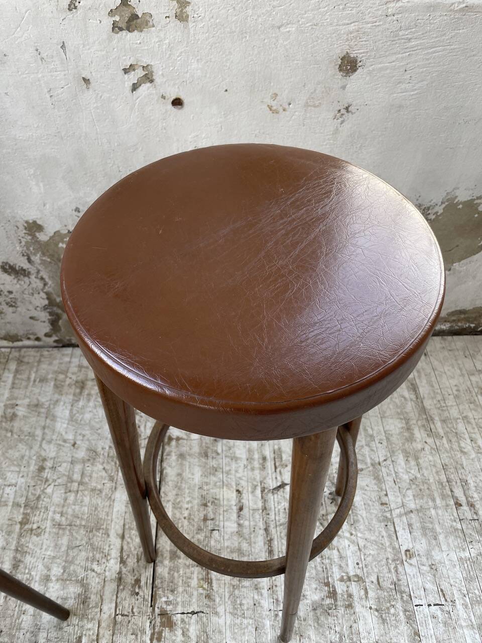 Set of three high bistro stools