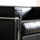Canapé deux places vintage Cassina LC2 par Charlotte Perriand et Le Corbusier