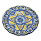 Vintage Hispano-Moresque Earthenware Plate – Geometric Pattern