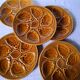 5 oyster or brown shell plates in good condition