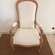 Fauteuil Voltaire tissu bouclette