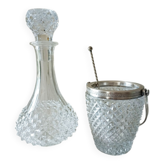 Carafe et seau à glace années 60