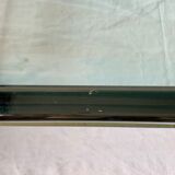 Glass and brass coffee table