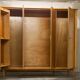 Scandinavian wardrobe 1960 honey color 4 doors L 205 cm