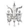 Venetian Style Transparent & White Floral Murano Glass Wall Light