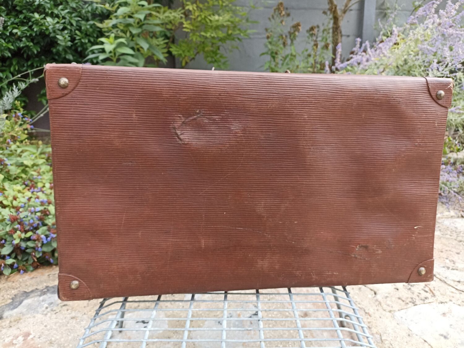 Antique cardboard suitcase