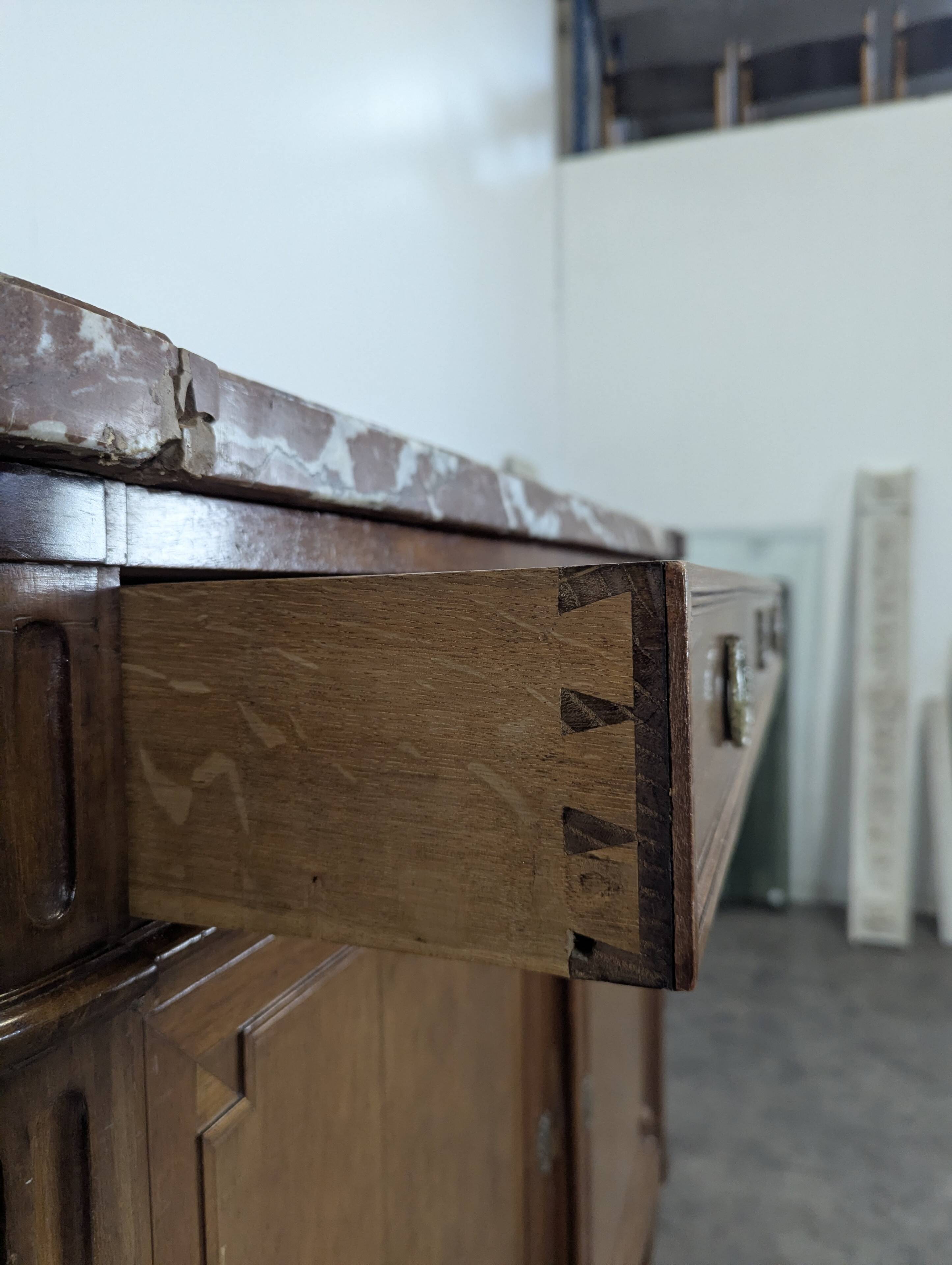 Louis XVI style enfilade in mahogany, late 19th century.