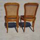 Paire de chaises en bois et cannage style Louis XV