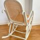Rocking Chair THONET late 19th century in curved wood with a grey ceruse finish.