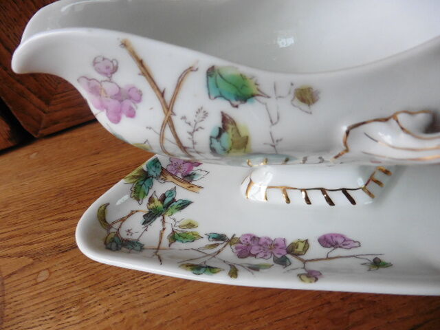Limoges porcelain sauce dish, 1900
