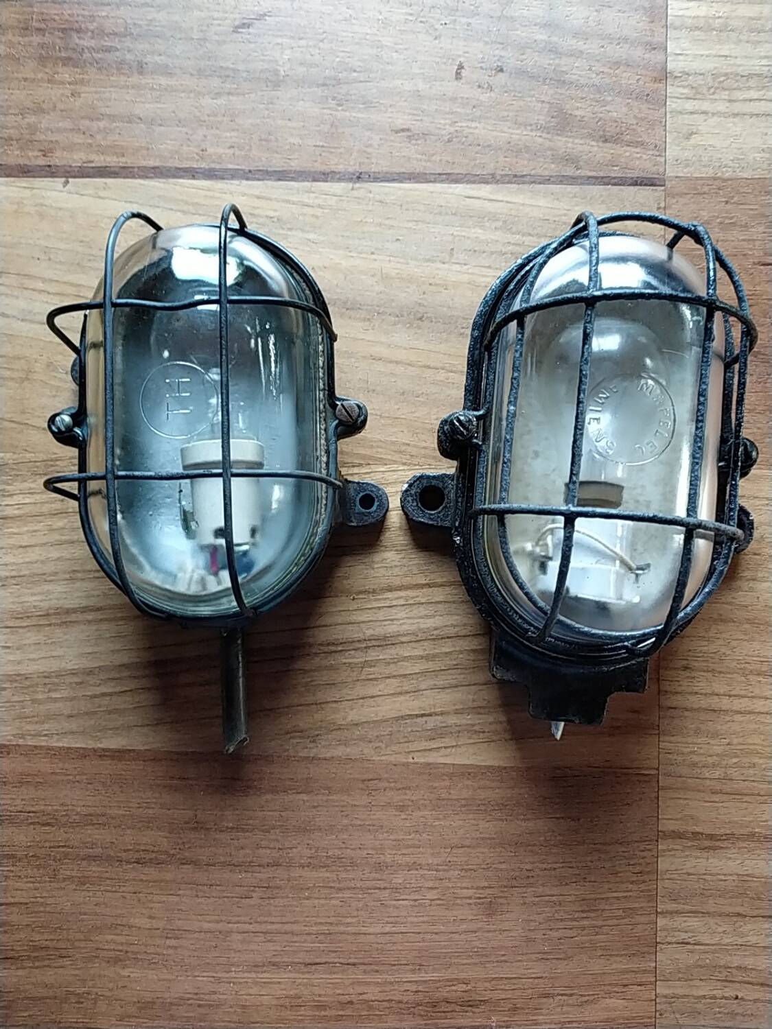 Industrial cast iron wall lights