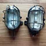 Industrial cast iron wall lights