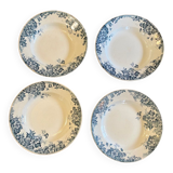 Set of 4 old plates Pierre de Fer, Marie Louise / Moulin des Loups Hamage