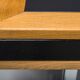 Mid-century modern oak and chrome desk with leather top, 1980s