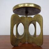 Brutalist Bronze Candle Holder, 1960s