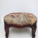 Footrest in vintage upholstered wood Louis IV style