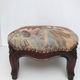 Footrest in vintage upholstered wood Louis IV style