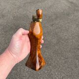 Old vintage pepper mill olive wood and brass