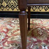7 chaises art deco en noyer