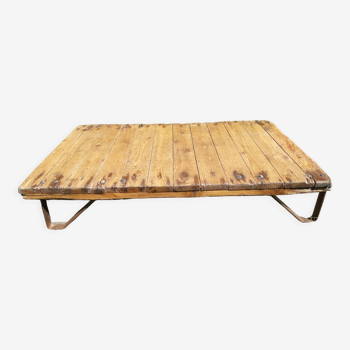 Coffee table factory tray base industrial deco iron