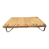 Table basse plateau usine pietement fer déco industriel