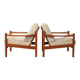 Pair of Danish 1950s teak armchairs