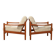 Pair of Danish 1950s teak armchairs