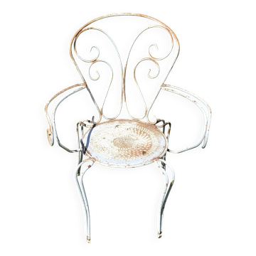 Fauteuil de jardin fer forgé vintage 1950