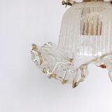 Vintage walking lamp frosted decoration and golden bordered petticoat