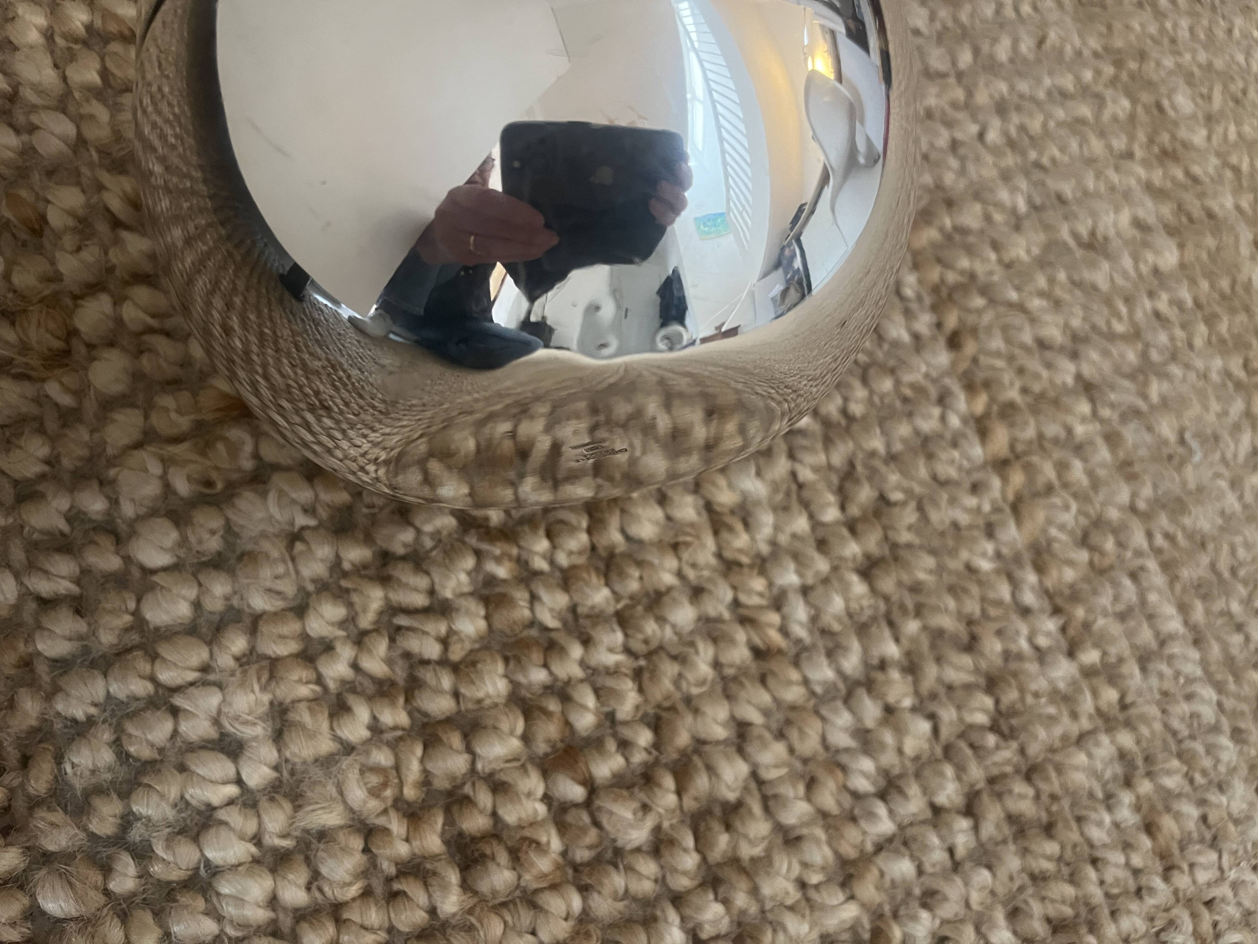 Christofle-Gio Ponti silver ball vase/flower holder