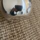 Christofle-Gio Ponti silver ball vase/flower holder