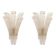 Pair of 20th Century Modern Sconces in Frosted Murano glass and Gold Leaf