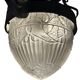 Art Deco, 5-light chandelier with moulded glass and butterfly decoration, wrought iron, circa 1930.