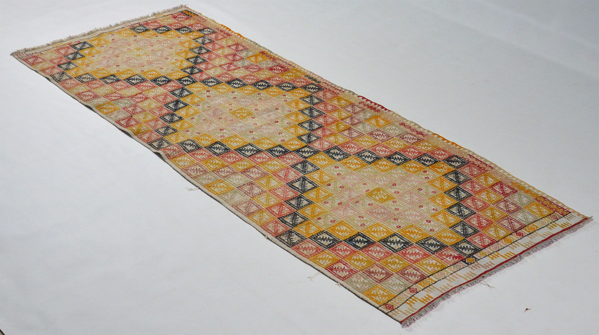 Anatolian handmade kilim rug 234 cm x 94 cm