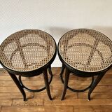 Set of 2 vintage black stools