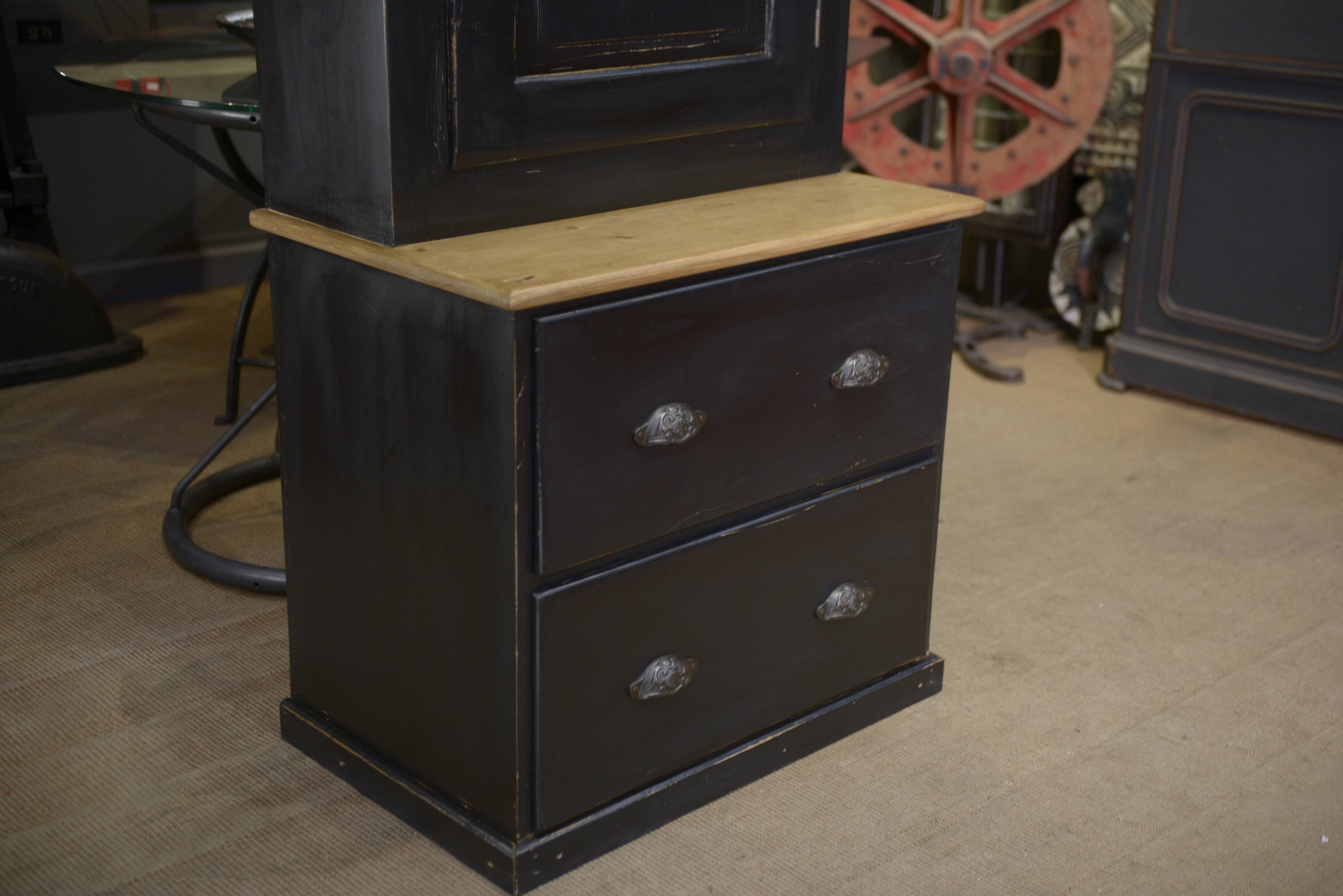 Small 2-drawer fir cabinet 1960