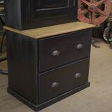 Petite Armoire à 2 tiroirs en sapin 1960